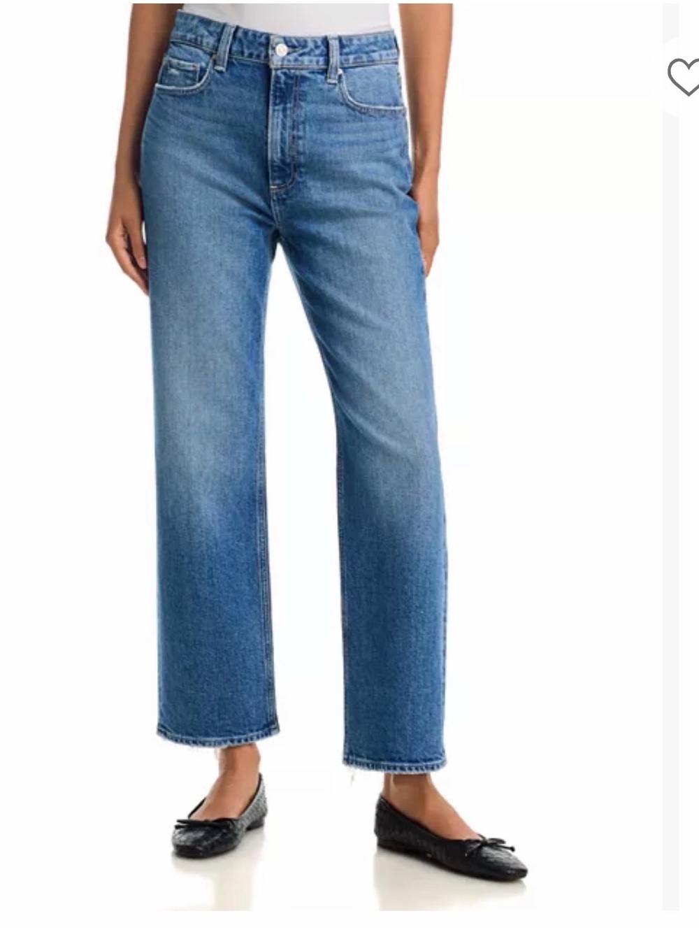 Paige Stevie High Rise Straight Leg Ankle Jeans